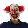 YEDUO Horror Holloween Latex Clown Mask Adult with Red Hair Killer Party