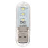 3 LED Mini Portable USB LED Night Light Powered Camping Lamp