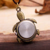 Bronze Cartoon Cute Tortoise Pocket Watch