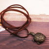 Bronze Cartoon Cute Tortoise Pocket Watch