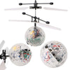 Remote Control LED Crystal Ball Induction Flying Helicopter