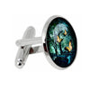Alloy Material Oil Dripping Process Color Flying Butterfly Pattern Men Cufflinks