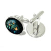 Alloy Material Oil Dripping Process Color Flying Butterfly Pattern Men Cufflinks