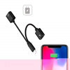 2 in 1 Dual Head Audio Charger Splitter 8 Pin USB Adapter