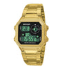 SANDA Steel Waterproof Multi-Functional LED Watch Square Fashion Electronic Watc