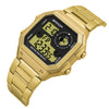 SANDA Steel Waterproof Multi-Functional LED Watch Square Fashion Electronic Watc