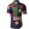 Summer New Men's Short-Sleeved Print Size Shirts