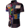 Summer New Men's Short-Sleeved Print Size Shirts