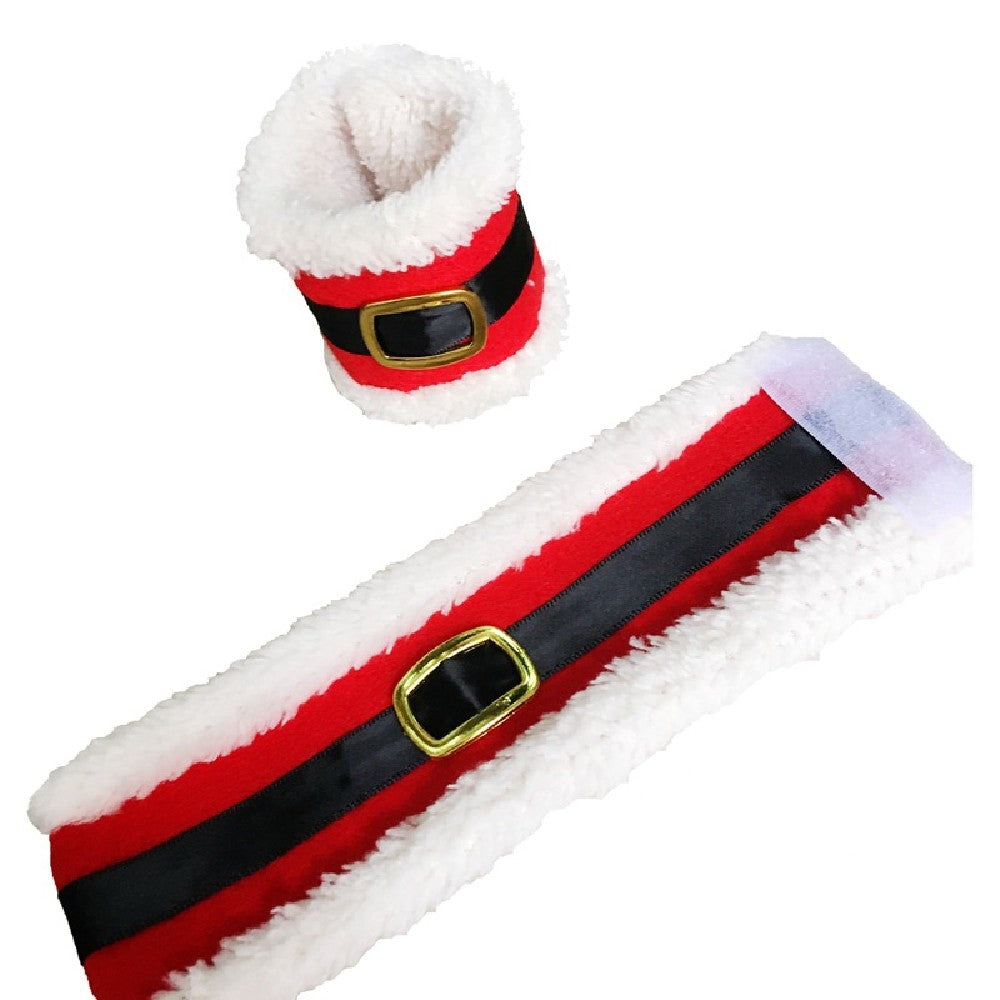 YEDUO Christmas Belt Buckle Shape Napkin Package Decoration for Home Party