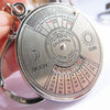 YEDUO 50 Years Perpetual Calendar Keyring Keychain Silver Alloy Key Chain Ring