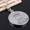 YEDUO 50 Years Perpetual Calendar Keyring Keychain Silver Alloy Key Chain Ring