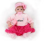 22in Reborn Baby Dolls Real Life Soft Vinyl Cloth body  Girl Doll Newborn Gift