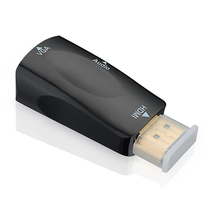 Gold-Plated HDMI to VGA Converter Adapter with 3.5mm Audio Port for PC Laptop DVD