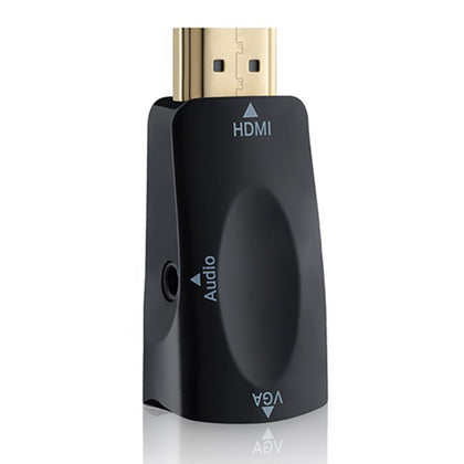 Gold-Plated HDMI to VGA Converter Adapter with 3.5mm Audio Port for PC Laptop DVD