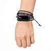 For Xiaomi Mi Band 2 Leather Bracelet Smart Wristband