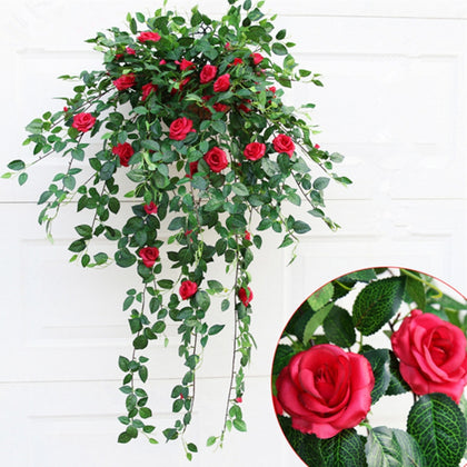 1 Bouquet Rose Wall Mounted Artificial Flower Home Decoration - 90CM