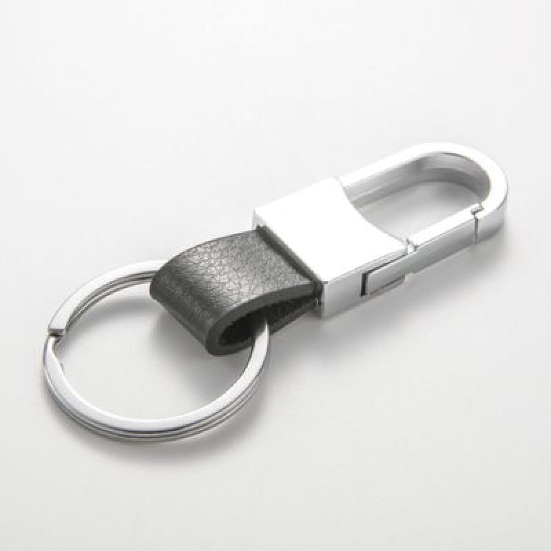 YEDUO Men Leather Metal KeyChain Car Key Ring