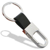 YEDUO Men Leather Metal KeyChain Car Key Ring
