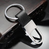 YEDUO Men Leather Metal KeyChain Car Key Ring