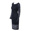 Women New Fashion Celebrity Style Long Sleeve Sheath Shift Party Wear to Work Office Bodycon Lace Pencil Dress