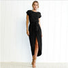 Irregular Spliting Bandage Knitting Dress