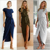 Irregular Spliting Bandage Knitting Dress