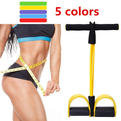 4 Tube Strong Fitness Resistance Bands Latex Pedal Exerciser Foot Pull Ropes yoga Sports Pilates fitness Slimming equipment