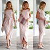 Irregular Spliting Bandage Knitting Dress