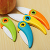 Cute Bird Pattern Folding Cutlery Ceramic Fruit Knife Outdoor Activities Camping Home Kitchen 2017