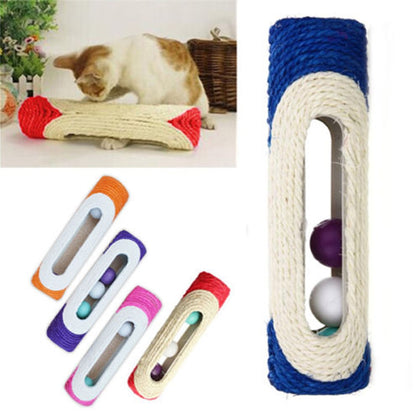 Cat Toy Pet Cat Kitten Kitty Toy Rolling Sisal Scratching Post with Trapped Ball Training Toys for Cat Pet Products Cat Toys