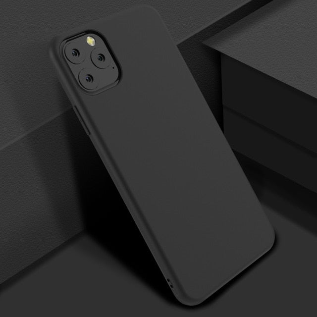 For iPhone 11 11 Pro Max 2019 Case Silicone Original Candy Color Built-in Velvet Slim Matte Soft TPU Cover For iPhone 11 XI Case