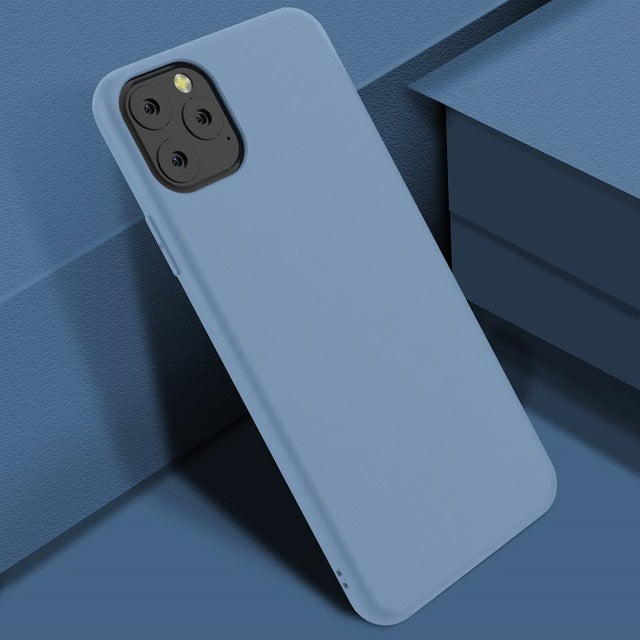 For iPhone 11 11 Pro Max 2019 Case Silicone Original Candy Color Built-in Velvet Slim Matte Soft TPU Cover For iPhone 11 XI Case