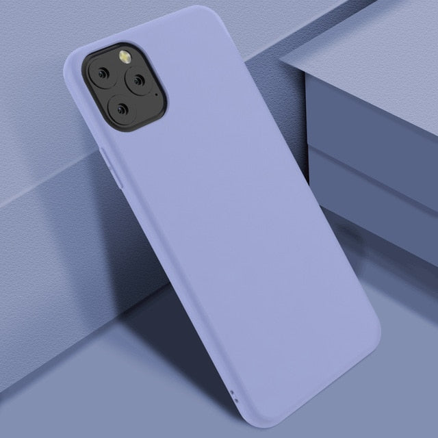For iPhone 11 11 Pro Max 2019 Case Silicone Original Candy Color Built-in Velvet Slim Matte Soft TPU Cover For iPhone 11 XI Case