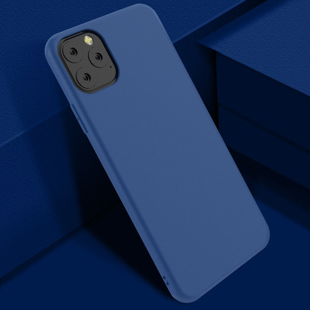 For iPhone 11 11 Pro Max 2019 Case Silicone Original Candy Color Built-in Velvet Slim Matte Soft TPU Cover For iPhone 11 XI Case