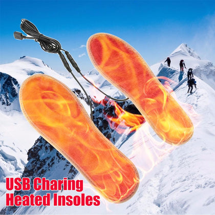 Waterproof USB Electric Heating Foot Insole Washable High Heat Exchange Efficiency Fast Heating Speed Winter Keep Warm Insole