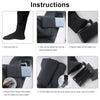 3V Thermal Cotton Heated Socks Men Women Battery Case Battery Operated Winter Foot Warmer Electric Socks Warming Socks (black)