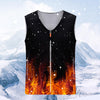 2019 Upgraded Men Outdoor Usb Infrared Heating Vest  Winter Carbon Fiber Electric Thermal  Waistcoat Adjustable Temperature