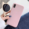 USLION Candy Color Phone Case For iPhone XS 11 Pro Max XR XS Max X Plain Silicone Cover For iPhone 6 6S 7 8 Plus Soft TPU Case