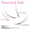 Kimcci Natural 0.07C 3D Individual Cluster Eyelashes Extension Grafting Soft Mink Eyelash Makeup Black False Eye Lashes Cilia