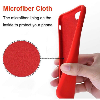 OCHGEP Original Liquid Silicone Case For iPhone 8 7 Plus X XS  XR XS Max Cover Microfiber Case For iPhoneX XS 6 7 8 Phone Cases