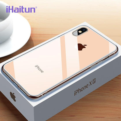 iHaitun Luxury Transparent Case For iPhone XS MAX XR X Cases Ultra Thin Drop Shock Proof Cover For iPhone X XS MAX 10 Soft Side