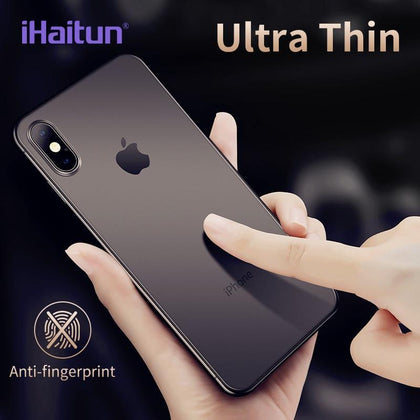 iHaitun Luxury Frosted Case For iPhone XS MAX XR X Cases Ultra Thin PC Slim Transparent Back Cover For iPhone XS MAX X 10 Phone