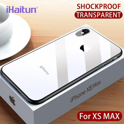 iHaitun Luxury Shock Proof Case For iPhone XS MAX XR X Cases Ultra Thin Drop Transparent Cover For iPhone X 10 XS MAX Soft Side