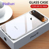 Ihaitun Luxury Lens Glass Case For Iphone Xs Max Xr Cases Ultra Thin Pc Transparent Back Glass Cover For Iphone X Xs 10 7 8 Plus