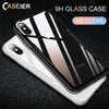 Caseier Tempered Glass Phone Case For Iphone 7 8 6 6S Plus X Case Protective Glass Cases For Iphone X Xs Max Xr Covers Fundas