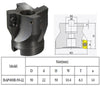 2'' 400R 50Mm Face Mill Cutter R8 Shank With 10X Apmt 1604 Carbide Inserts Blade