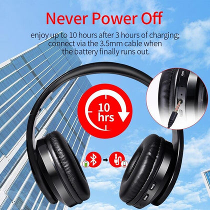 Wireless Headphones Bluetooth Headset Foldable Noise Cancelling Headphone Adjustable Earphones With Microphone For PC All phone
