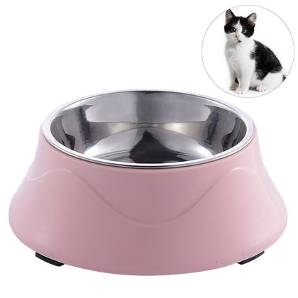 Feeding Dishes Non-slip Base Stainless Steel Color Spray Paint Pet Dog Bowls Puppy Cats Food Drink Water Feeder Pets Supplies