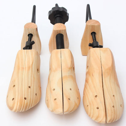 Unisex 1 Piece Shoe Stretcher Wooden Shoes Tree Shaper Rack,Wood Adjustable Flats Pumps Boots Expander Trees Size S/M/L