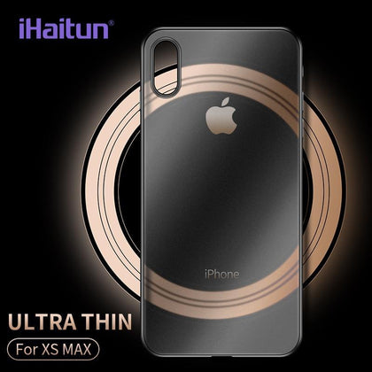 iHaitun Luxury Ultra Thin Case For iPhone X XS MAX XR Cases PC Slim Transparent Back Cover For iPhone XS MAX X 10 Phone XS Case